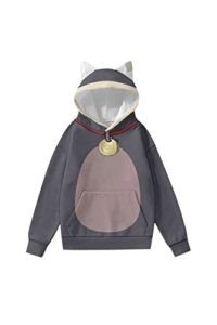 beowyro the owl house luz noceda hoodie jacket cosplay costume king hoodie cosplay hooded sweatshirt tops suit for kids (l)