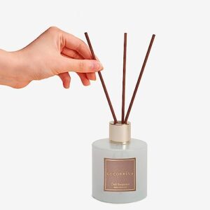 Cocorrína Reed Diffuser Sets - 6.7 oz Oud Bergamot Scented Diffuser with 8 Sticks Home Fragrance Essential Oil Reed Diffuser for Bathroom Shelf Decor