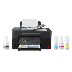 canon megatank g4270 all-in-one wireless supertank printer |print, copy, scan and fax|with airprint and mopria printing|auto document feeder and backlight 1.35" square lcd screen