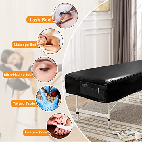 HMOCK Massage Table Cover for Massage Bed Cover Leather, Massage Table Sheets Sets,Lash Bed Cover, Massage Table Pad, Massage Table Accessories, Spa Bed Cover, Massage Sheets Sets, Massage Bed Sheets