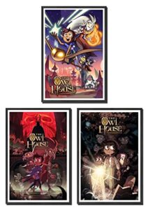 izuga a set of 3 canvas posters,the owl house poster anime poster 3 piece set,8x12inch canvas prints unframed set of 3