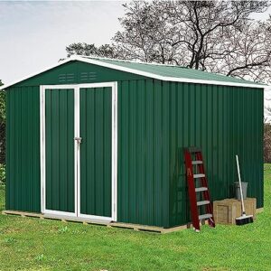 evedy 6x8 ft outdoor storage shed,sheds & outdoor storage with lockable door,metal garden sheds,steel utility tool shed storage house outdoor shed garden shed tool shed for garden backyard patio