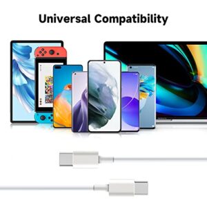 BGQQ USB C to USB C Charging Cable, 3Pack 6FT 60W [Apple MFi Certified] Type C Fast Charger Cable Compatible for New ipad Pro 12.9/11, Air 4/5, Mini 6, MacBook Air-White
