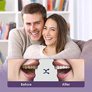 Fake Teeth, 4 PCS Dentures Teeth for Women and Men, Dental Veneers for Temporary Tooth Repair Upper and Lower Jaw, Nature and Comfortable, Protect Your Teeth and Regain Confident Smile