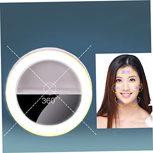 UKCOCO 1pc Portable Ring Light for Phone Clip-on Selfie Light Selfie Light Ring Fill Light Cell Phone Lens White Phone Ring Light Selfie Light Phone Selfie Light Portable Selfie Light