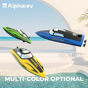 ALPHAREV RC Boats for Kids - R208MINI Double Motor Remote Control Boat for Pool and Lake, 2.4GHz RC Speed Boat with Rechargeable Battery, Summer Outdoor Water Toys Birthday Gifts for Boys