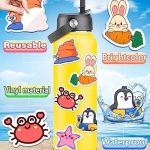 600 Pcs Cute Stickers for Kids, Water Bottle Stickers for Teens, Kawaii Vinyl Phone Laptop Skateboard Animal Waterproof Classroom Stickers, Bulk Aesthetic Sticker Packs for Boys Girls Teacher