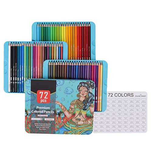 Hztyyier Artist Drawing Pencils Coloring Pencils Set Art Craft Supplies, 72 Colored Pencils for Beginners Artist Pencils Drawing Media