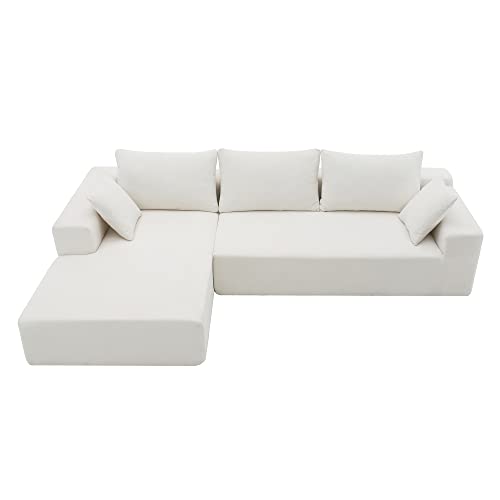 P PURLOVE Modern Upholstered Sectional Sofa Couch Set,Modular L Shaped Sectional Living Room Sofa Set,Free Combination Sofa Couch for Living Room,Bedroom