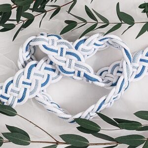 L.I.L.O.U Handfasting Cord for Wedding Ceremony in Natural Cotton Wedding Lasso Handmade Blue