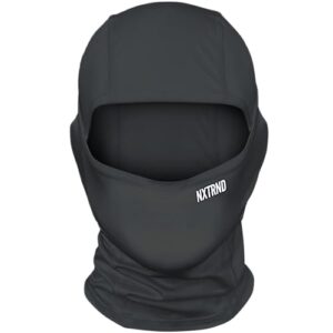 nxtrnd lightweight ski mask, shiesty mask, tight fitting sports balaclava (black)