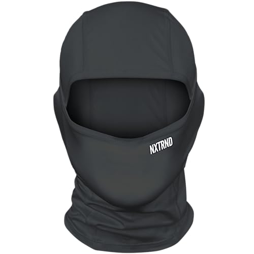 Nxtrnd Lightweight Ski Mask, Shiesty Mask, Tight Fitting Sports Balaclava (Black)