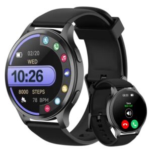 woneligo smart watch for men(answer/make call), 1.45'' touch screen fitness tracker with 24-hour blood oxygen/heart rate/sleep monitor,100+ sports modes, ip68 waterproof smartwatch for android iphone