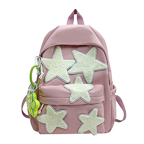 TIMMOR MAGIC Y2k Backpack for Women Aesthetic Bags with Star Graphic Vintage Coquette Bags Y2k Fashion Cyber Bag(style5-pink)