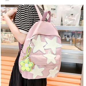 TIMMOR MAGIC Y2k Backpack for Women Aesthetic Bags with Star Graphic Vintage Coquette Bags Y2k Fashion Cyber Bag(style5-pink)