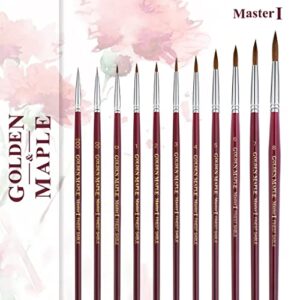 Sable Brushes for Miniatures, 000 Small Paint Brush, Golden Maple Kolinsky Sable Brushes Detail Paint Brushes Model Thin Paint Brushes For Miniature Painting Watercolor Painting,Warhammer 40k Painting