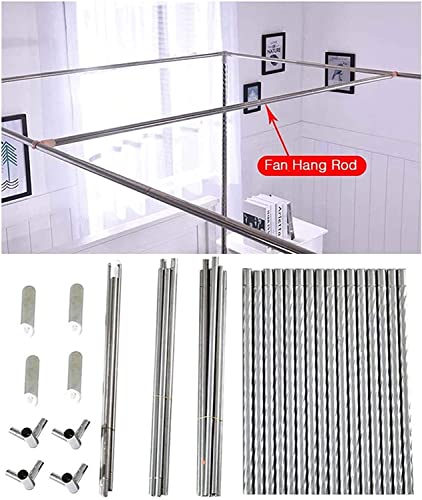 Stainless Steel Canopy Bed Frame,Mosquito Net Door Quattro Canopy Frame, Canopy Frame, Single/Double/King-Size Bed Frame (Color : Silver, Size : 1.8x2m Bed)