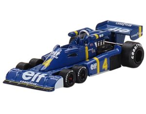 tyrrell p34#4 patrick depailler f1 formula one spanish gp (1976) ltd ed to 3000 pcs 1/64 diecast model car by true scale miniatures mgt00488