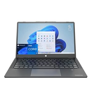 gateway ultra slim notebook, 14.1" touchscreen ips fhd, 12th gen intel core i7-1255u quad-core, 8gb ram, 256gb ssd, fingerprint scanner, webcam, wifi 6, usb-c, hdmi, win11 pro