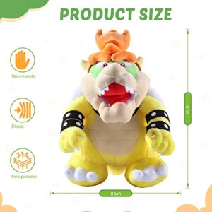 KILATIVE Bowser Plush, Bowser Stuffed Animal, Mario All Star Collection, 10" Multi-Colored