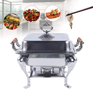 Stainless Steel Warming Container Chafing Dish Food Warmer Food Insulation, Frame Water Trays Food Pan Fuel Holder and Lid Food Warmers for Wedding, Parties, Banquet, Catering Events