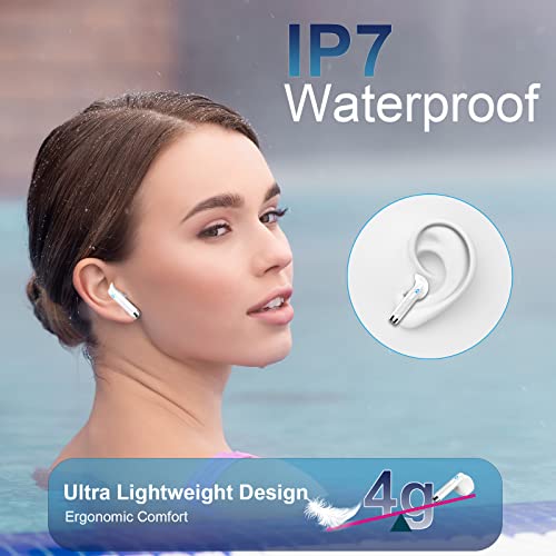 Wireless Earbud Bluetooth 5.3 Headphones with Clear Sound, 40H Playtime, Sport Earbud Touch Control with LED Digital Display, IP7 Waterproof Bluetooth Earphones Built-in Mic for Android iOS Workout