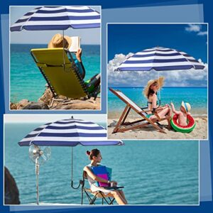 Sanwuta 4 Pcs Chair Umbrella with Clamp 46 Inches UPF 50+ Portable Clip on Parasol for Patio Adjustable Sunshade Umbrellas Beach Umbrella for Chair, Strollers, Wheelchairs, Golf Carts, Patio Chairs