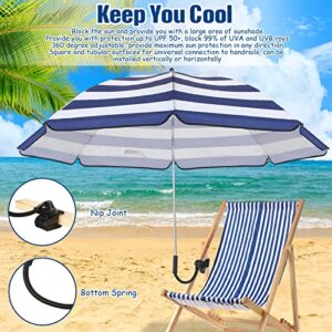 Sanwuta 4 Pcs Chair Umbrella with Clamp 46 Inches UPF 50+ Portable Clip on Parasol for Patio Adjustable Sunshade Umbrellas Beach Umbrella for Chair, Strollers, Wheelchairs, Golf Carts, Patio Chairs