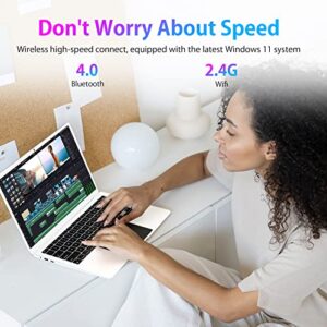 14.1'' Windows 11 Laptop, Intel Celeron N3450, 1920x1080 FHD IPS Display, Ultra Slim Notebook PC, with 4GB RAM 64GB EMMC, BT4.2, Work Study Computer