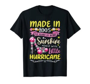 made in 2005 18 year old gift 18th birthday girls queen mom t-shirt