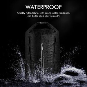 Atarni Waterproof Kayaking Dry Bag Backpack - Lightweight Floating Zipper Drybag Sack & Roll Top for Boating Canoeing Camping Rafting Paddleboarding Swimming Boating Hiking Fishing (Black2, 20L)