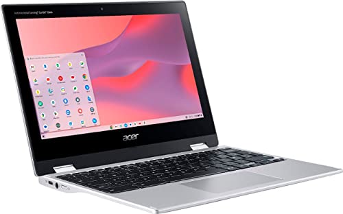 Acer Chromebook Spin 311 Convertible 2-in-1 Laptop, 11.6'' HD IPS Touch Screen, MediaTek MT8183C 8-Core Processor, 4GB RAM, 64GB eMMC, Webcam, 10-Hour Bettary, Chrome OS, Pure Silver/Saz USB Cable