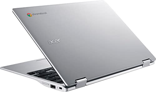 Acer Chromebook Spin 311 Convertible 2-in-1 Laptop, 11.6'' HD IPS Touch Screen, MediaTek MT8183C 8-Core Processor, 4GB RAM, 64GB eMMC, Webcam, 10-Hour Bettary, Chrome OS, Pure Silver/Saz USB Cable