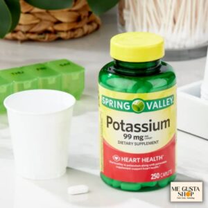 Spring Valley Potassium Caplets 99 mg Dietary Supplement, 250 Count + Me Gustas Sticker (Pack 01)