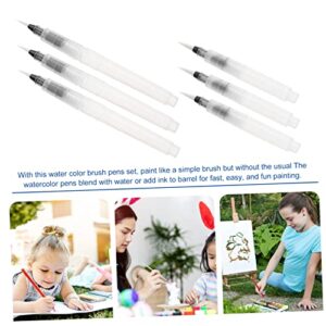 STOBOK 6pcs Water Color Pens Oil Painting Set Oil Painting Brushes Water Color Brush Pens Watercolor Brush Pens Refillable Paint Pen Water Coloring Brush Pen Water Soluble Colored Pencils