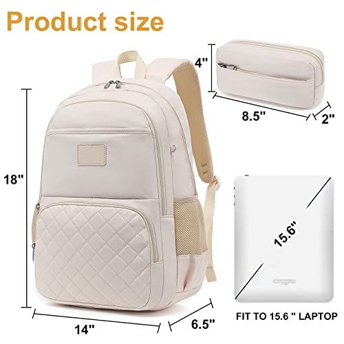 CAMTOP Laptop Backpack 15.6 Inch School BookBag with Pencil Case College Backpacks Teacher Work Travel Casual Daypacks for Teens Girls Women