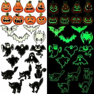 halloween magnetic decorations stickers, julmelon 22pcs pumpkin bat car magnets decorations accessories for halloween party supplies fridge car garage door cruise decor