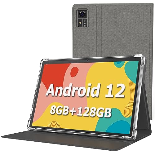 Android Tablet, 10 Inch Android 12 Tablet, 8GB RAM 128GB ROM, 1TB Expand, Android Tablet with 5G WiFi, 4G/LTE, 8000 mAh Battery, Dual Camera, Bluetooth 5.0, FHD IPS Touch Screen, GPS, GMS Certified