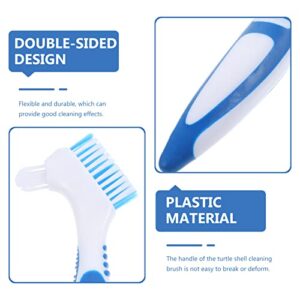 Ipetboom Mini Brush Denture Cleaning Brush Double Sided Denture Toothbrush Deep Clean Brush Small Cleaning Brush Detail Cleaning Scrub Brush False Teeth Cleaning Tool Blue Cleaning Brushes