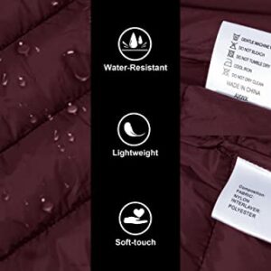 TACVASEN Hooded Down Jackets For Men Quilted Jackets Lightweight Jackets Skiing Jackets Windproof Jackets Water-Resistant Jackets Winter Coat