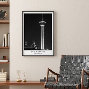 Dear Mapper San Antonio United States View Abstract Road Modern Map Art Minimalist Painting Black and White Canvas Line Art Print Poster Art Line Paintings Home Decor (Set of 3 Unframed) (12x16inch)