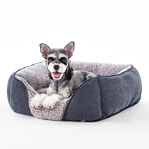 AIPERRO Dog Beds for Small Dogs, Dog Bed Small Size Dog Washable, Orthopedic Dog Bed Indoor, Sofa Bed Soft Sleeping Puppy Dog Beds Breathable Cuddler Pet Bed with Anti-Slip Bottom 20 * 19In