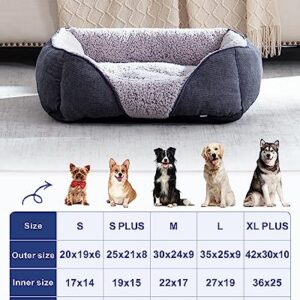 AIPERRO Dog Beds for Small Dogs, Dog Bed Small Size Dog Washable, Orthopedic Dog Bed Indoor, Sofa Bed Soft Sleeping Puppy Dog Beds Breathable Cuddler Pet Bed with Anti-Slip Bottom 20 * 19In