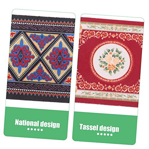 Homoyoyo 2pcs Vintage Tassel Coaster Round Jute Placemats Hot Pot Trivet Cloth Fabric Place Mats Vintage Coasters Farmhouse Jute Table Mats Ethnic Placemat Woven Coasters Ethnic Placemats