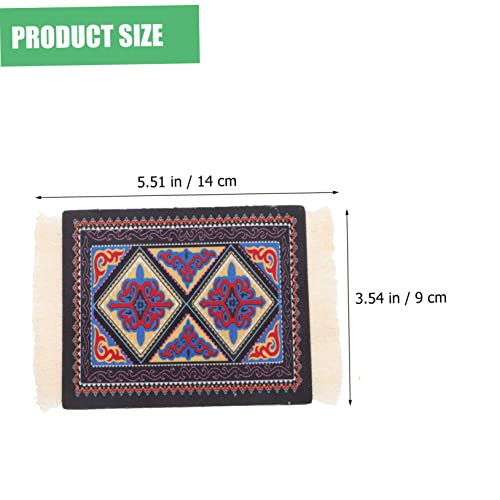 Homoyoyo 2pcs Vintage Tassel Coaster Round Jute Placemats Hot Pot Trivet Cloth Fabric Place Mats Vintage Coasters Farmhouse Jute Table Mats Ethnic Placemat Woven Coasters Ethnic Placemats