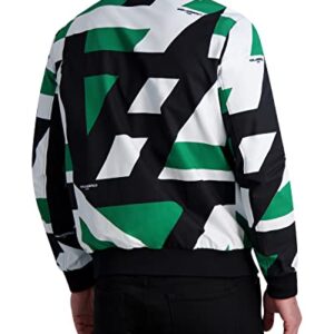 Karl Lagerfeld Paris Men's Color Block Jacket, Green, X-Large