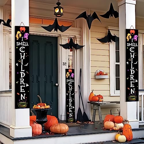 Halloween Door Hanger Welcome Door Sign Front for Door Decoration - Standing Hanging Home Front Door Yard Wall Decorations Wooden Door Sign for Halloween Party Supplies,47.2"H