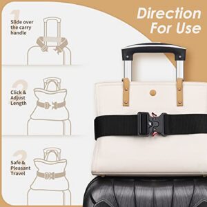 Buyisgle Adjustable Travel Belt for Luggage - Stylish Luggage Straps for Carry On Bag - Airport Travel Accessories for Women & Men