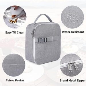 Insulated Lunch Bag for Women Men Work Lunch Pail Cooler, Reusable Thermal Soft Leakproof Lunch Box for Adult Office Lunch Tote Bag Fit Travel Picnic (Gray)