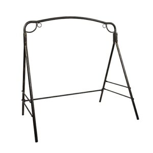 ochine metal porch swing stand, heavy duty wooden swing frame for adults kids, a-frame porch swing bench stand, metal swing stand, outdoor swing stand, hanging swing frame set for outdoor indoor